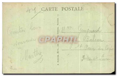 NANTES — Les Douves et les trois tours du Château de la Duchesse-Anne — J. Nozais, Édit. 18, rue du Coteau, Nantes — Rückseite
