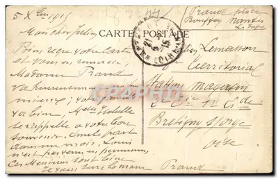 Monumento dos Mortos pela Pátria — Nantes — editor F. Chapeau, 6º milhar — Verso