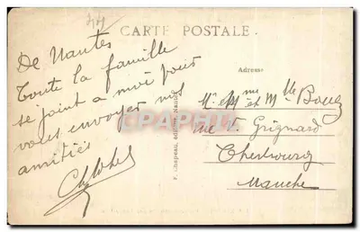 NANTES — Entrada do Museu de Belas Artes — Editor F. Chapeau, n° 157 — Verso