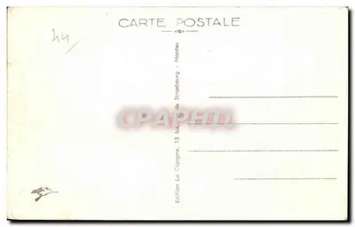 Nantes — Vista geral e Diques do Castelo — Edição La Cigogne, 15 bis, rua de Stroabeurg — Verso