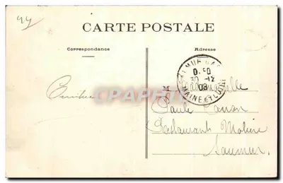 Nantes — La Catedral, Tumba del general Lamoricière — Fototipo Vasselier, Nantes — Reverso