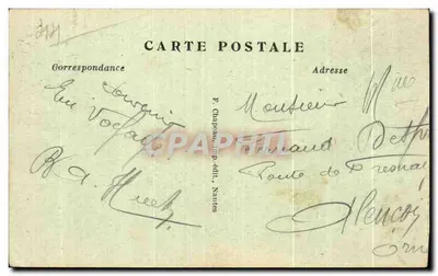 Nantes — Jardim das Plantas — Os Cervos, por Gardet — Verso