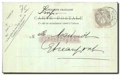 Le Havre — La Statua di Bernardin de Saint-Pierre — LL. n°124 — Verso