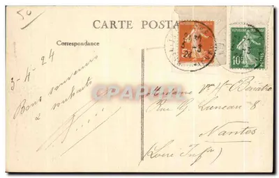 Bilhete postal antigo Graville A Virgem Neira A Virgem Negra — Verso