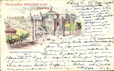 Grande Palácio — Exposição Universal de Paris 1900 — Champagne Mercier & Cie, Epernay