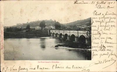 O Pont-Canal em Liverdun — vista do ponte sobre o canal — editor Maison des Magasins Réunis, n° 13
