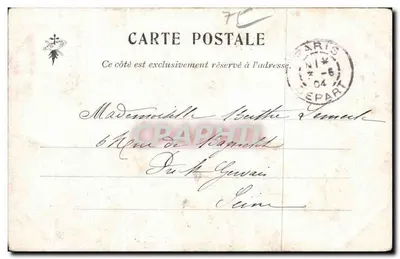 Notre-Dame - Paryż — widok mostu i rzeki — wydawca E. FRIK, nr 1 — Rewers