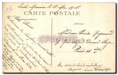 Côte-d'Azur - Sainte-Maxime — krajobraz zachodzącego słońca z sosną — E.D. (wydawca) — Rewers
