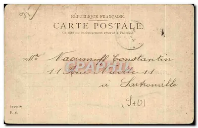 Pont sur la Seine — Argenteuil — Éditeur P. S. D. + 1033 — Verso