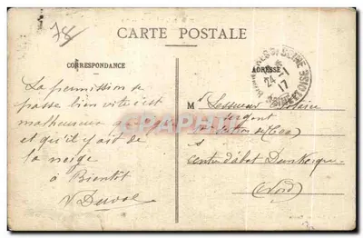 CPA De la Mere Ferme du Bois Jambon — Verso