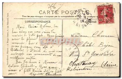 Bilhete postal antigo Vallee de Chevreuse L Ermite des Vaux de Cernay Un Coin de la — Verso