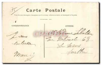 PARIS — Park Monceau — Een hoek van het park — Edit. Lenormand, tabacs, Café du Printemps — Achterkant