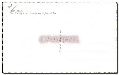Ars (Ain) — Bazylika i stara Katedra w Ars — Cliché VILLARD — Ars — Rewers