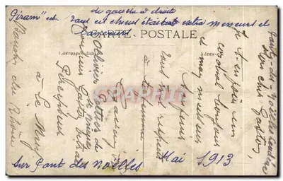 Deux hommes et chiens sur pont — scène de chasse à courre — éditeur 'CARTE POSTALE' (verso) — Verso