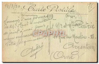 Le Havre — O Transatlântico « France » no Mar — Trajet do Navio — LL. — N° 162 — Verso