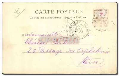 A Entrada do Porto — Lembrete do Havre — editor não identificado — Verso