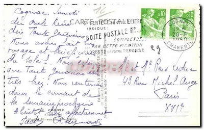 Casa do século XIX — Cognac — número de série ilegível — Verso