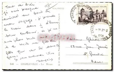 Charleville - La Meuse — vista do ponte e do canal — editor Cap — Verso