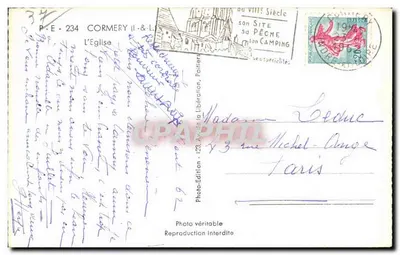 A Igreja de Cormery — n° P-E-234 — Verso