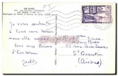 As Alpes — Os Arredores de Embrun — ABEIL - Editor - GAP — Verso