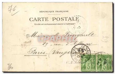 Le Havre — Odpłynięcie chardonniera — Grand Bazar, 421 Rue de Paris — Rewers