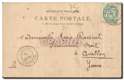 Le Havre, het Voorhaven — Uitgang van een Transatlantisch schip — Uitgever B. & D. n° 762 — Achterkant