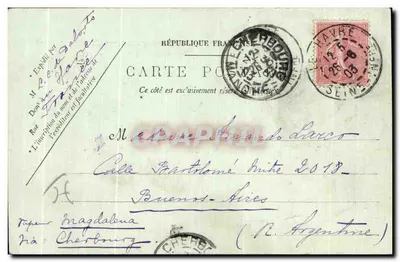 Le Havre — O Navio de Southampton — LL n°26 — Verso