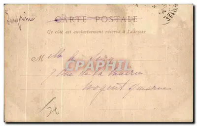 O Steamer « LE SINAI » das Messageries Maritimes entrando no Bassin de l'Eure — ND Phot — Verso