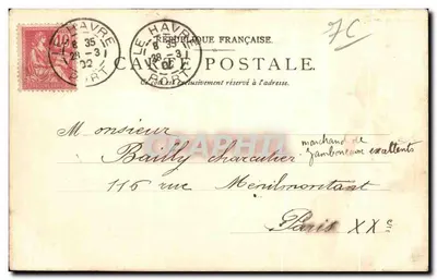 Le Havre — L'Avant Port — Wyjście jachtów — Wydawca P. & D. Erika 763 G. Delton fot. — Rewers
