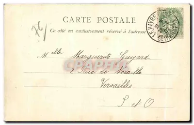 Avanscoperto partenza della nave di Trouville — LE HAVRE. E. J. — Verso