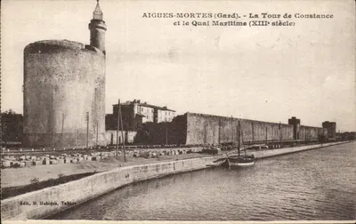 Aigues-Mortes (Gard) — A Torre de Constance e o Quai Maritime (século XIII) — Edit. M. Hubidos, Tabara