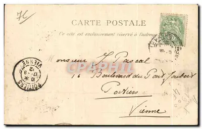 Le Havre z lotu ptaka — widok z lotu ptaka — F. Billot, n°35 — Rewers