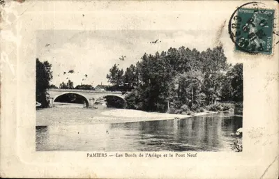 Pamiers — Les Bords de l'Ariège et le Pont Neuf — A. Rougel, éditeur