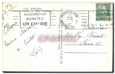 Place de la République — Fontaine monumentale avec colonne et statue — éditée par Rymer — Verso