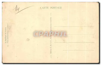 La Basilique de Lisioux — Une cérémonie sur le Pâturis — Édition C. B. S. T., Lisioux — Rewers