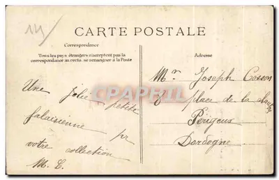 Stara pocztówka Legenda O Latarni (Kontynuacja) Falaise Kobieta — Rewers