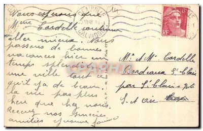 Deauville-Plage Fleurie — L'Hotel Royal (G. Wybo, arch.) e i Giardini — editore sconosciuto, n° 4876 — Verso
