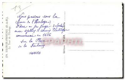 Salon - Torre da Horologia - editor Ryner, n° 374 — Verso