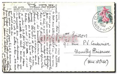 Saint-Jean-Saint-Nicolas — Oratório de Nossa Senhora do Champsaur — editor Abelil, n° 05 — Verso