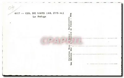 Przełęcz Vars — Schronienie — Wydawnictwo Mar — Rewers
