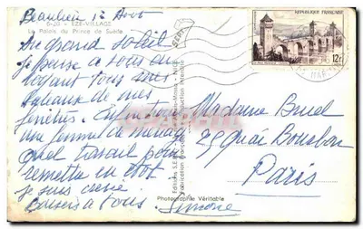 Eze-Village — Pałac Princesa Szwecji — Wydawnictwo S.E. Paryż — Rewers