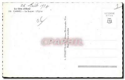 Le Suquet — Katedra — L. Gilletta & Cie, Nice — Rewers