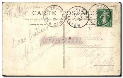 Okręgi VICHY — Ogólny widok MALAVAUX — Wydawca Négrard-Ginier — Rewers