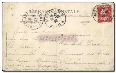 Montluçon - El antiguo Convento de San Mauricio — editor G. Canneaux & Montluçon, n°89 — Reverso