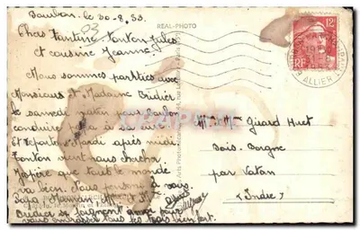 Bourbon-l'Archambault (Allier) — O Castelo, a Moinha e o Lago — editor G. Bourdon — Verso