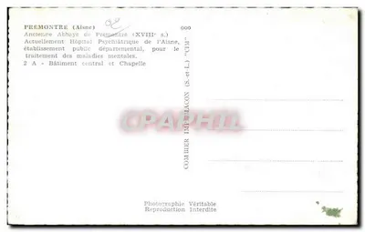 Prémontré (Aisne) — Antiga Abadia de Prémontré (século XVIII) — CIM — Verso