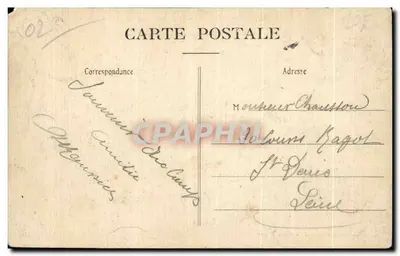Kamp Sissonne (Aisne) — Locatie van de tenten — Pottielain-Paruille, uitgever, Sissonne (Aisne) - ingeschreven — Achterkant