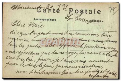 Mantes-la-Jolie — Brzegi rzeki Srine i Katedra — wydawca nieznany — Rewers