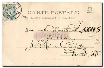 Laval (Mayenne) — O Castelo — Hachette e Cie, edição — foto L. — Verso