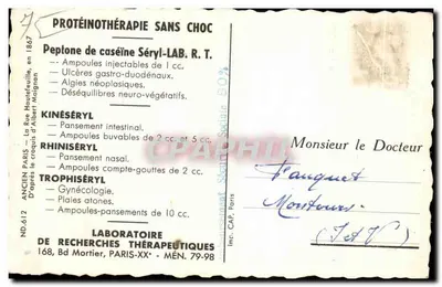 Rua Hautefeuille — Paris — edição antiga — Verso